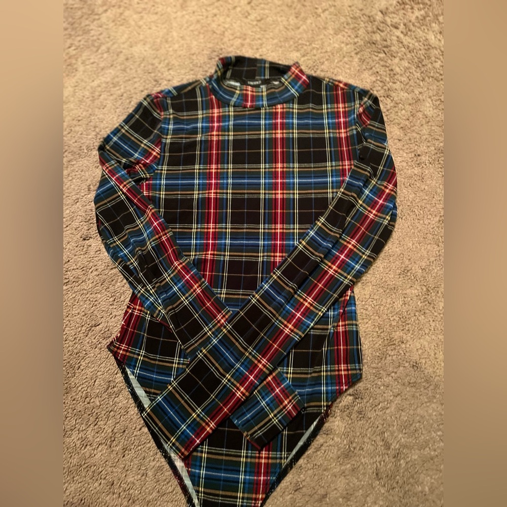 Forever 21 Plaid Bodysuit. Medium